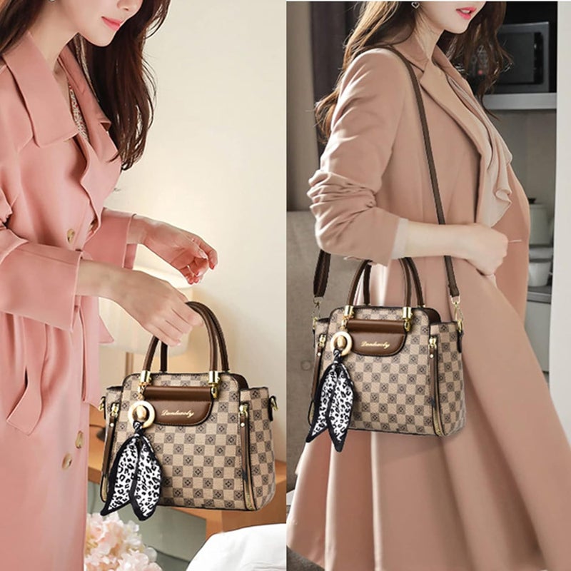 Phevos Women Handbags and Purse Tote Bags Ladies Satchel Shoulder Bag Retro Top Handle Hobo Purse - Image 2